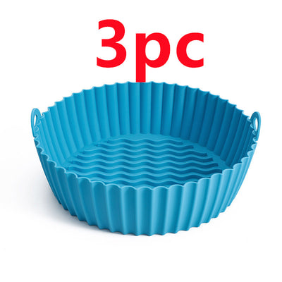 Silicone Basket Pot Tray Airfryer Liner For Air Fryer Reusable Container Accessories Pan Baking Mold Canister Shape Protector