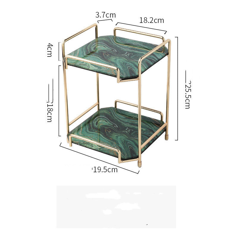 Nordic Ins Wind Cosmetic Storage Rack Skin Care Products Perfume Finishing Rack Bathroom Dressing Table Metal Bedroom