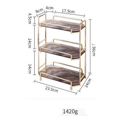 Nordic Ins Wind Cosmetic Storage Rack Skin Care Products Perfume Finishing Rack Bathroom Dressing Table Metal Bedroom