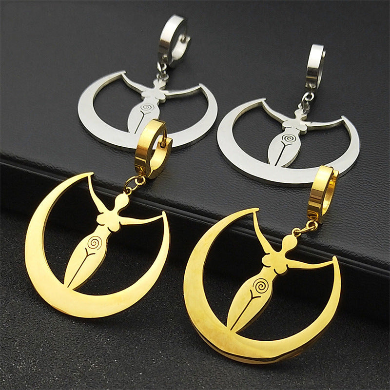 Moon Vortex Goddess Earrings Women's Jewelry Simple All-match