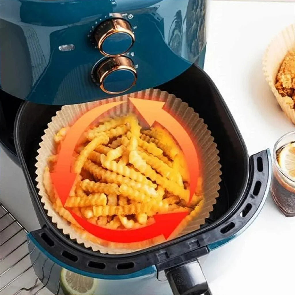 Paper Liner Airfryer Carpet Non-stick Shape 50 Units Disposable