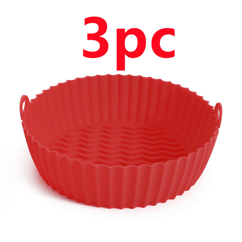 Silicone Basket Pot Tray Airfryer Liner For Air Fryer Reusable Container Accessories Pan Baking Mold Canister Shape Protector