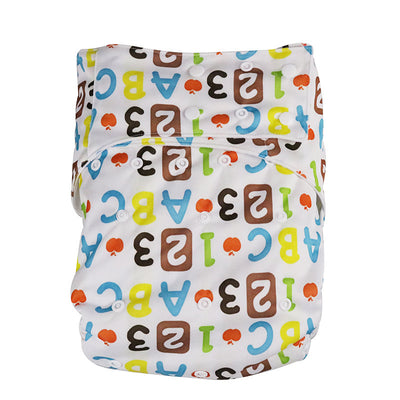 Adult Snap Button Cloth Diapers Printed Washable Breathable Care Products