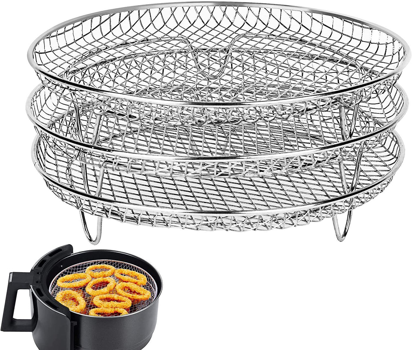 Airfryer Air Fryer Accessories Three Layer Round