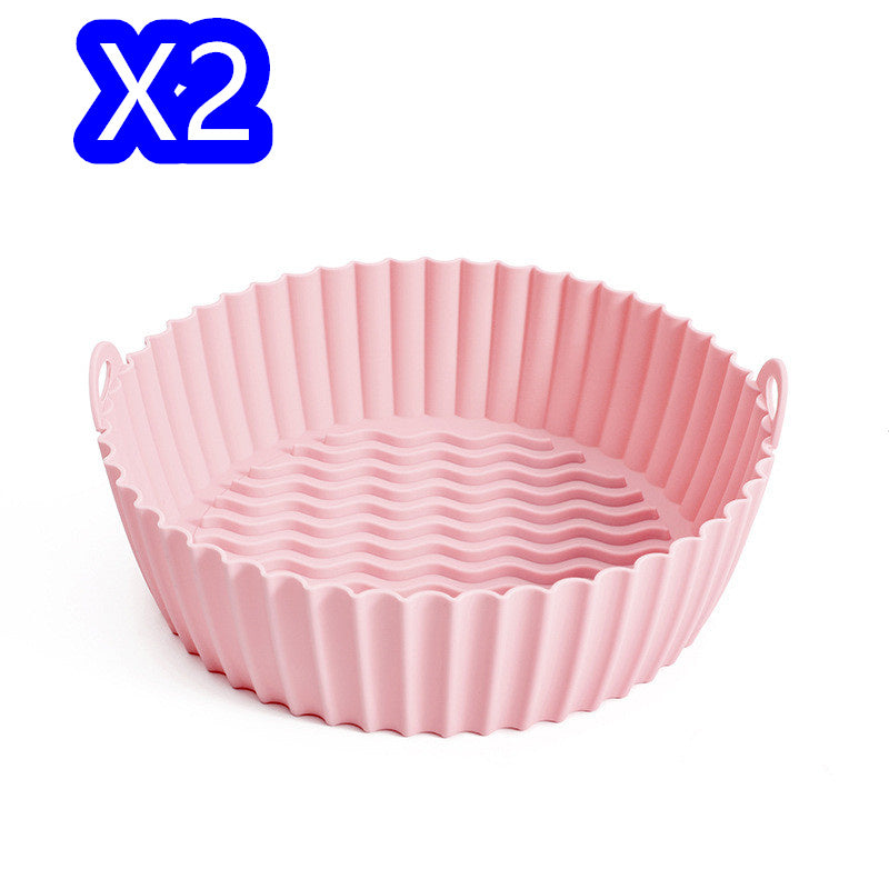 Silicone Basket Pot Tray Airfryer Liner For Air Fryer Reusable Container Accessories Pan Baking Mold Canister Shape Protector