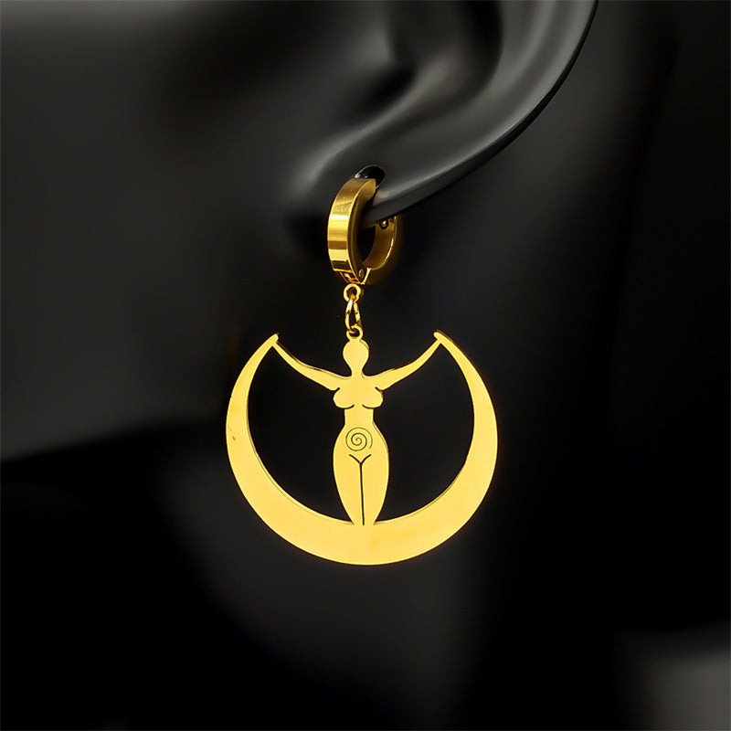 Moon Vortex Goddess Earrings Women's Jewelry Simple All-match