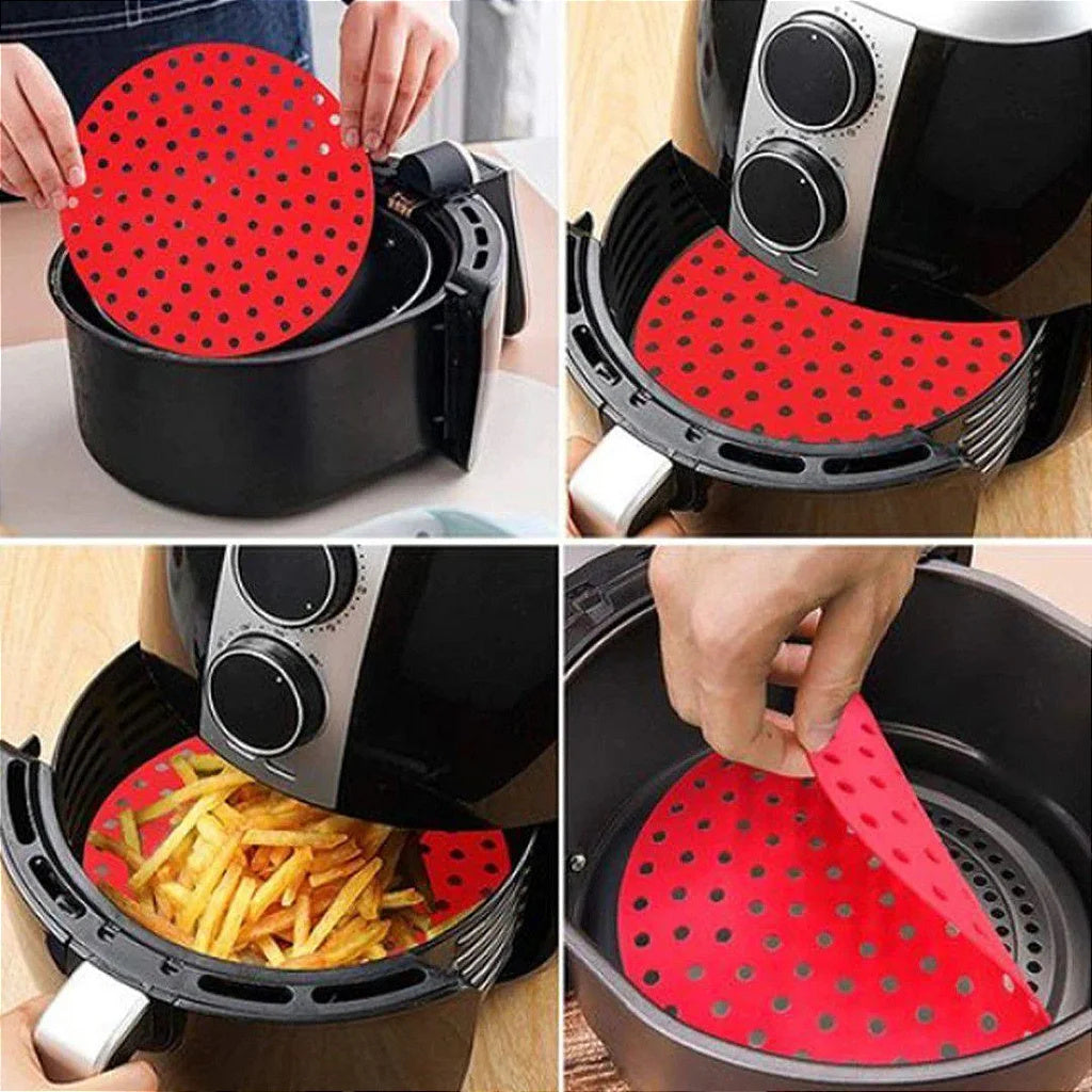 Shape For Airfryer Silicone Reusable Non-stick Carpet