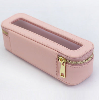 New Travel Portable Leather Large-capacity Cosmetic Brush Skin Care Products Storage Bag