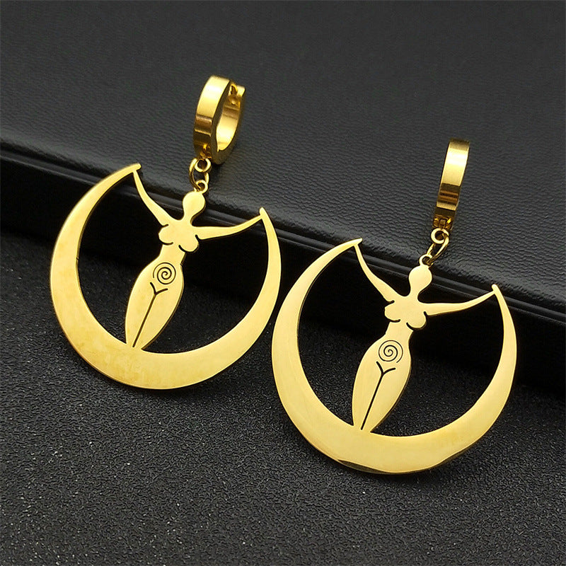 Moon Vortex Goddess Earrings Women's Jewelry Simple All-match