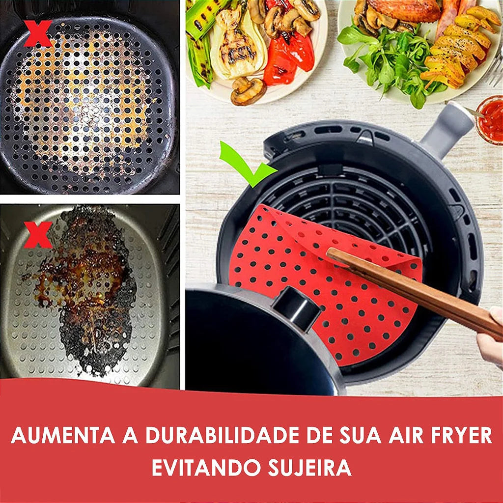 Shape For Airfryer Silicone Reusable Non-stick Carpet