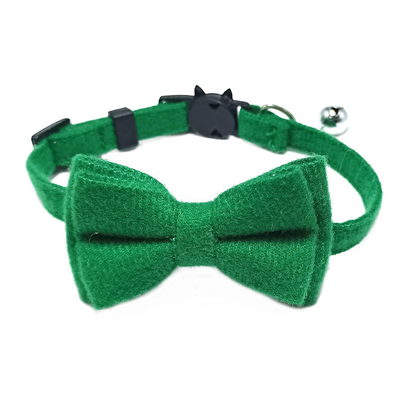 Pet Collar Bell Bow British Plaid