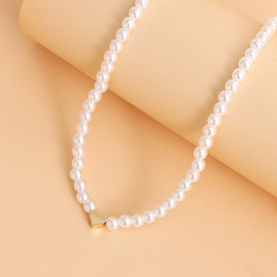 Colorful Light Luxury Baroque Pearl Love Necklace Necklace Women