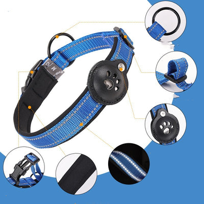 Leather Nylon Pull Resistant Reflective Pet Collar